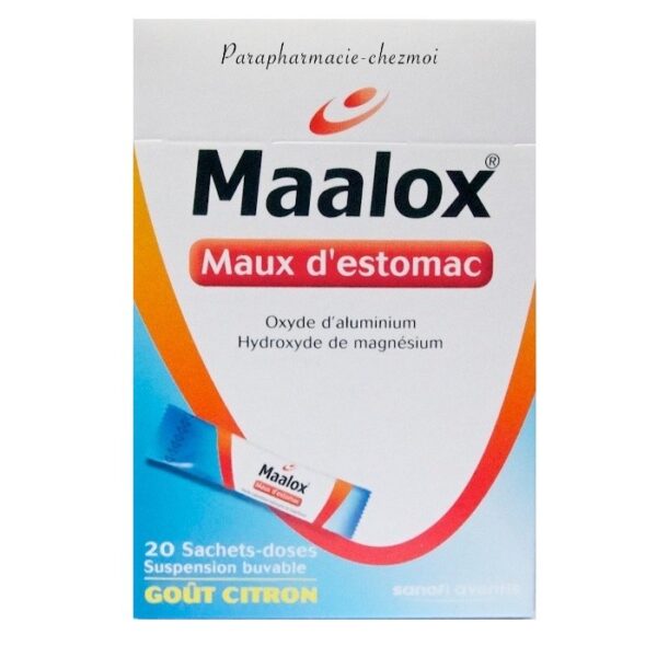 Maalox Maux d'Estomac suspension buvable 20 sachets-doses au citron