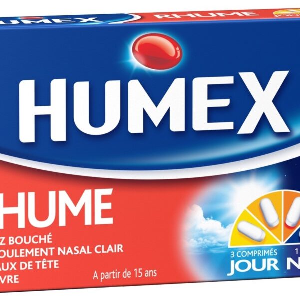 Humex rhume jour et nuit 12 comprimés Jour + 4 gélules nuit