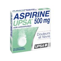 Aspirine UPSA 500mg 20 comprimés effervescents
