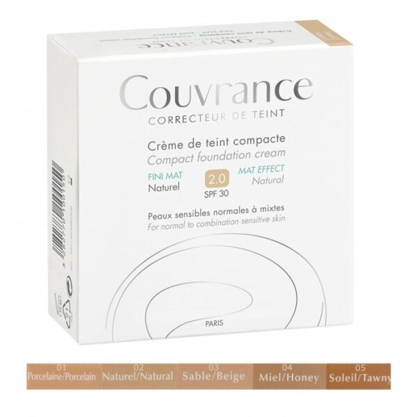 AVENE Couvrance Crème De Teint Compacte Fini Mat 9.5g AVENE Couvrance Crème De Teint Compacte Fini Mat 9.5g