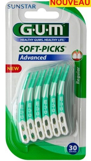 GUM® Soft-Picks® Advanced bâtonnet interdentaire - 30 unités