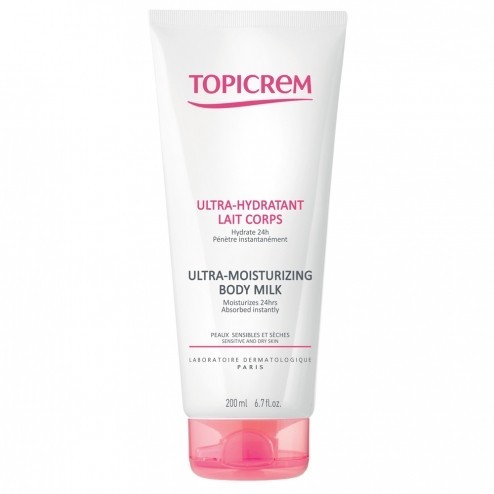 TOPICREM LAIT CORPS ULTRA HYDRATANT PEAUX SENSIBLES ET SECHES 200ML