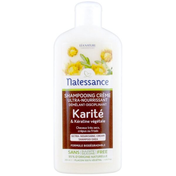 NATESSANCE SHAMPOOING CREME ULTRA-NOURRISSANT AU KARITE