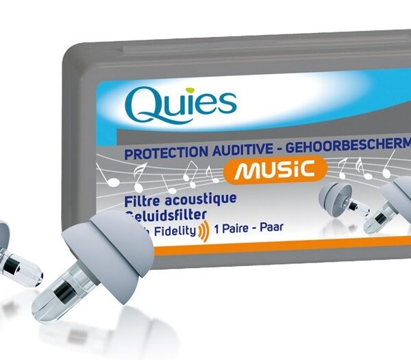 QUIES - PROTECTION AUDITIVE MUSIC - FILTRE ACOUSTIQUE - 1 PAIRE