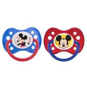 DODIE - 2 SUCETTES ANATOMIQUES SILICONE - MICKEY - 6M+ - A63