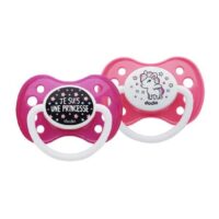DODIE - 2 SUCETTES ANATOMIQUES SILICONE - GIRLY - 6M+ - A70