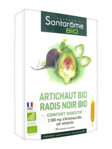 SANTAROME - CONFORT DIGESTIF - ARTICHAUT & RADIS NOIR BIO - 20 AMPOULES