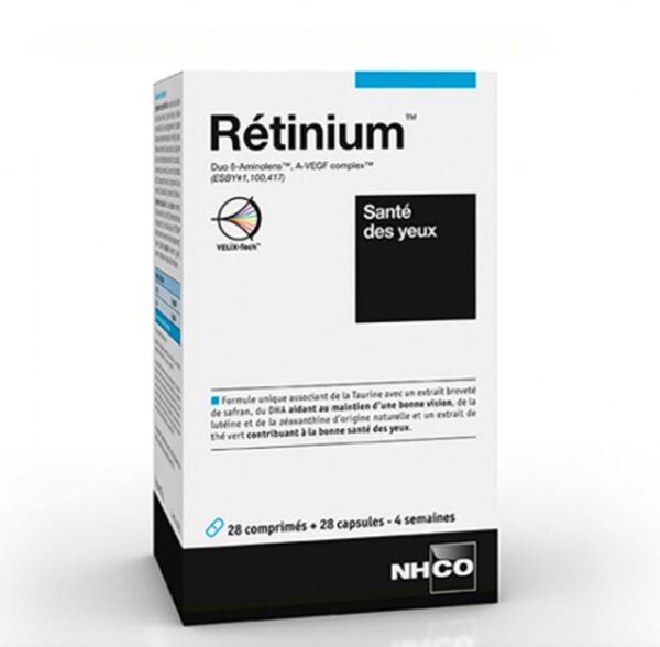 RETINIUM 28 COMPRIMES + 28 CAPSULES SANTE DES YEUX NHCO