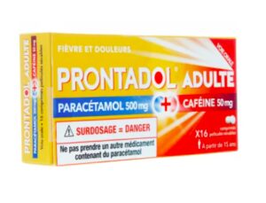 Prontadol adulte Paracétamol 500 mg/ caféine 50 mg 16 comprimés