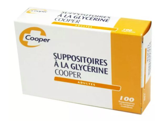 Suppositoires à la glycérine Adultes, Cooper - Boite de 100