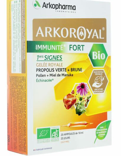 Arkopharma Arko Royal Immunité Fort 1ers Signes Bio 20 Ampoules