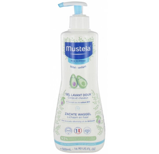 Mustela gel lavant doux à l'avocat bio 500ml