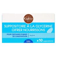 GIFRER 10 suppositoires à la glycérine nourrisson