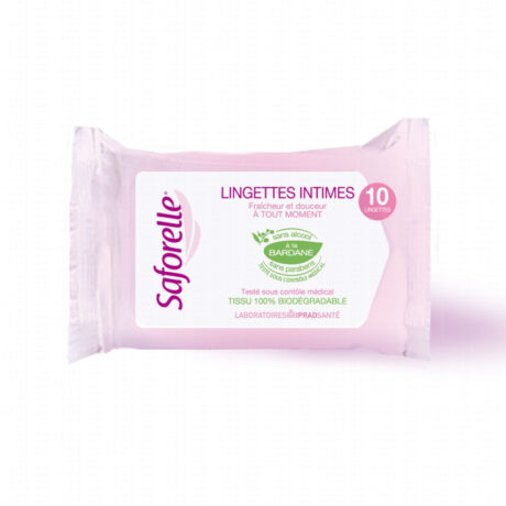 Saforelle Pocket lingettes intimes biodégradables x10