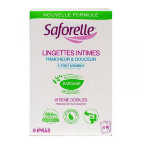 Saforelle Lingettes Intimes 10 Lingettes Individuelles