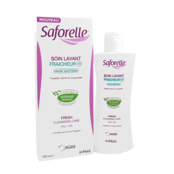 SAFORELLE Soin Lavant Fraîcheur 12H 100ml - Toilette Intime et Corporelle - Peaux Sensibles