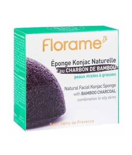 Eponge Konjac Naturelle au Charbon de Bambou FLORAME