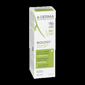 A-DERMA BIOLOGY CRÈME LÉGÈRE DERMATOLOGIQUE HYDRATANTE T/40ML