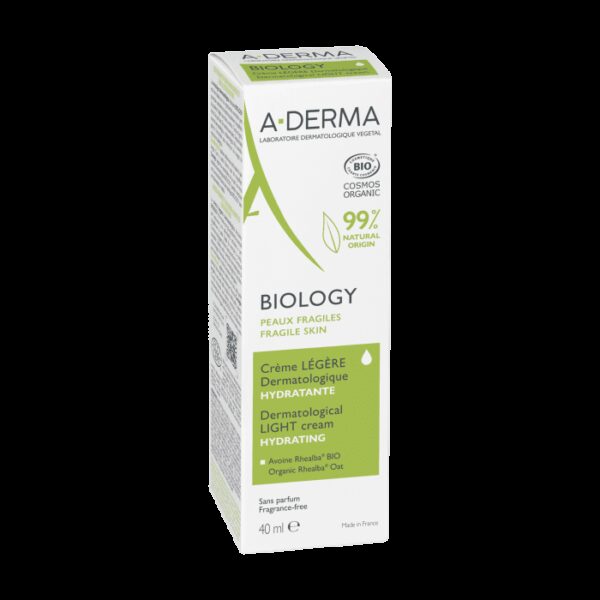 A-DERMA BIOLOGY CRÈME LÉGÈRE DERMATOLOGIQUE HYDRATANTE T/40ML