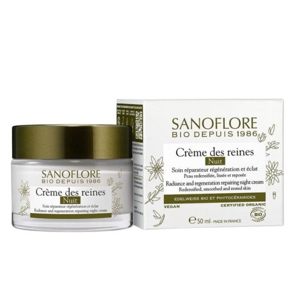 Crème des reines nuit bio Sanoflore - pot de 50ml Crème des reines nuit bio Sanoflore - pot de 50ml