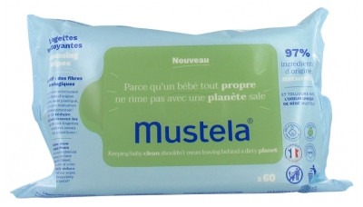 Mustela Lingettes Nettoyantes à l'Avocat 60 Lingettes