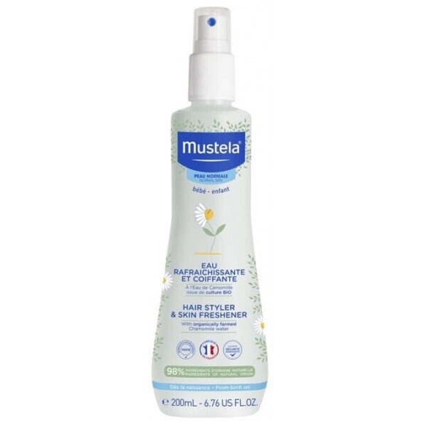 Mustela Eau Rafraîchissante et Coiffante à l'Eau de Camomille Bio 200 ml