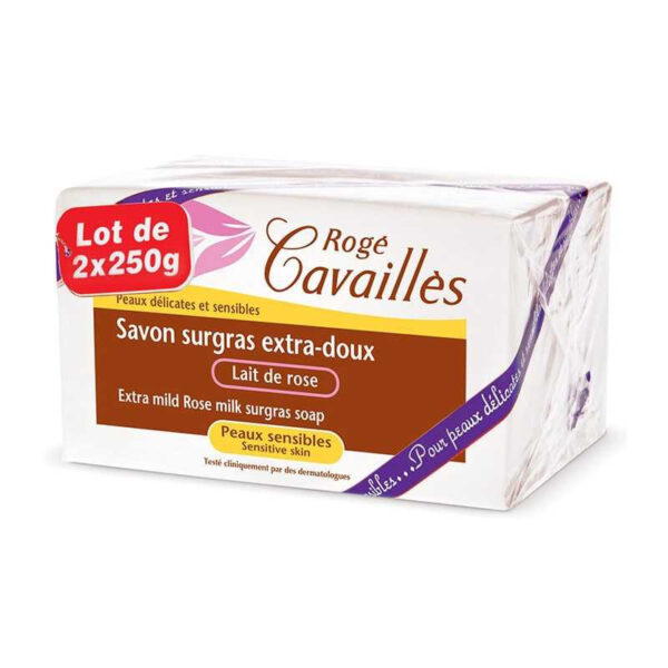 ROGE CAVAILLES Savon Surgras Extra-doux Lait de Rose 2 x 250G