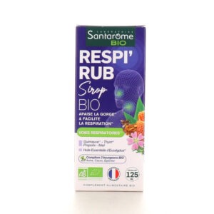 Santarome Bio Respi'Rub Sirop Bio Voies Respiratoires 125ml