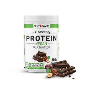 ERIC FAVRE Protéines végétales tri-source, Protein Vegan, Chocolat/Noisette 500gr