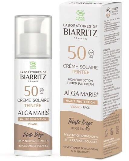 Laboratoires de Biarritz Soins Solaires Crème Teintée SPF50 Bio Beige 50ml