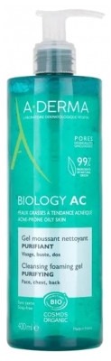 A-DERMA Biology AC Gel Moussant Nettoyant Purifiant Bio 400 ml