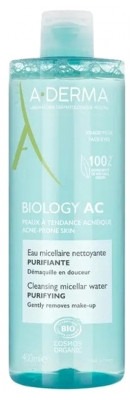 A-DERMA Biology AC Eau Micellaire Nettoyante Purifiante Bio 400 ml