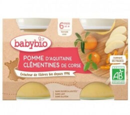 BABYBIO POMME CLEMENTINES 2X130G