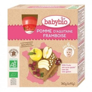 BABYBIO GOURDE POMME FRAMBOISE 4X90G