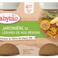 Babybio Jardinière de Légumes 4 Mois et + Bio 2 Pots de 130 g