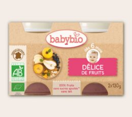 BABYBIO DELICE DES VERGERS 2X130G