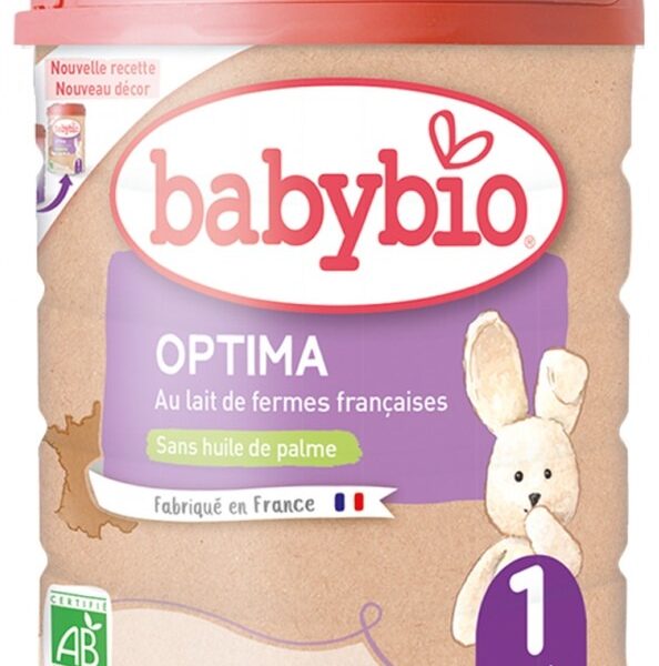 Babybio Optima 2 au Lait de Fermes Françaises de 6 à 12 Mois Bio 800 g