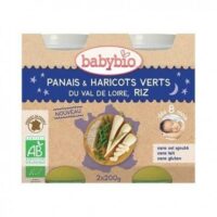 BABYBIO BONNE NUIT PANAIS HARICOTS VERTS RIZ 2X200G