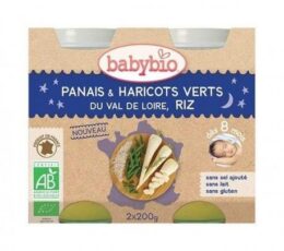 BABYBIO BONNE NUIT PANAIS HARICOTS VERTS RIZ 2X200G