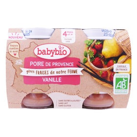 BABYBIO PETITS POTS POIRE VANILLE BIO 2X130G 4 MOIS+