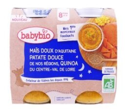 BABYBIO MAIS DOUX PATATE DOUCE QUINOA BIO 2X200G 8 MOIS+