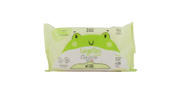 MKL Baby Green Lingettes à l'eau bio x56