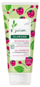 Klorane Junior Gel Douche 2en1 Corps et Cheveux 200 ml - Parfum : Framboise