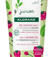 Klorane Junior Gel Douche 2en1 Corps et Cheveux 200 ml - Parfum : Framboise