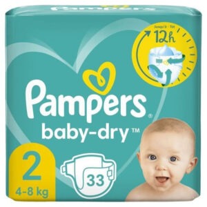 COUCHE PAMPERS TAILLE 2 4-8KG X33