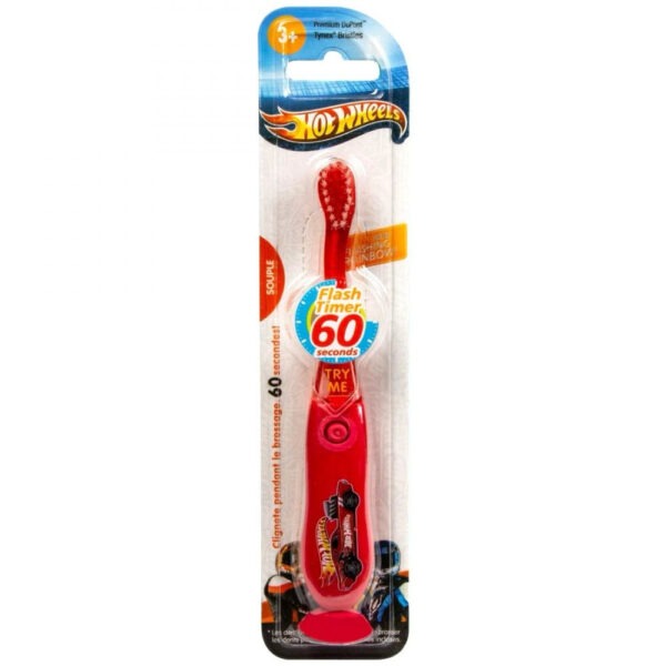 TINOKOU Brosse à Dents Lumineuse - licence Hot Wheels