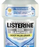 Listerine Bain de Bouche Soin Blancheur Goût Plus Léger 500 ml