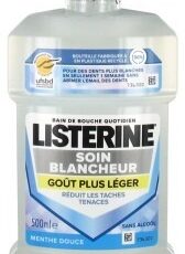 Listerine Bain de Bouche Soin Blancheur Goût Plus Léger 500 ml