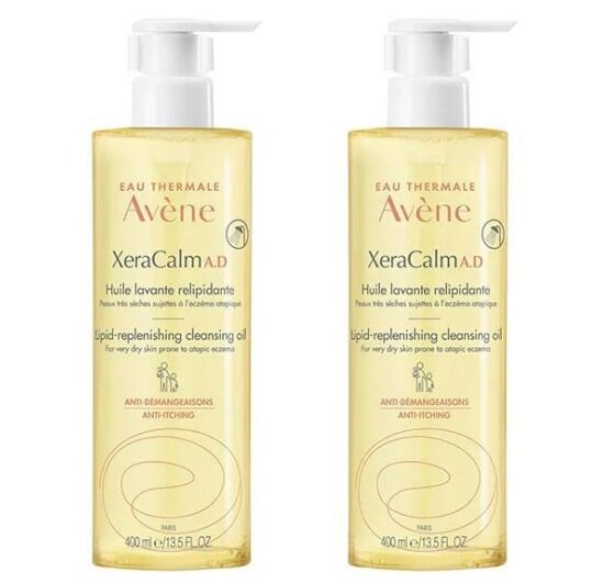 Avène XeraCalm AD Huile Lavante Relipidante Lot de 2 x 400 ml