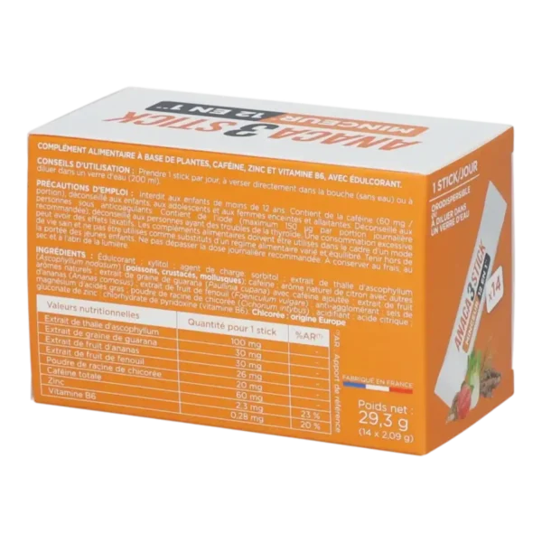 Anaca3 Stick minceur 12 en 1 - 14 sticks-1 Anaca3 Stick minceur 12 en 1 - 14 sticks